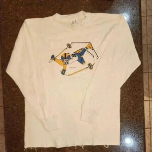 1970s Vintage Medalist Allen- A Downhill racer thermal LS T- shirt. Large